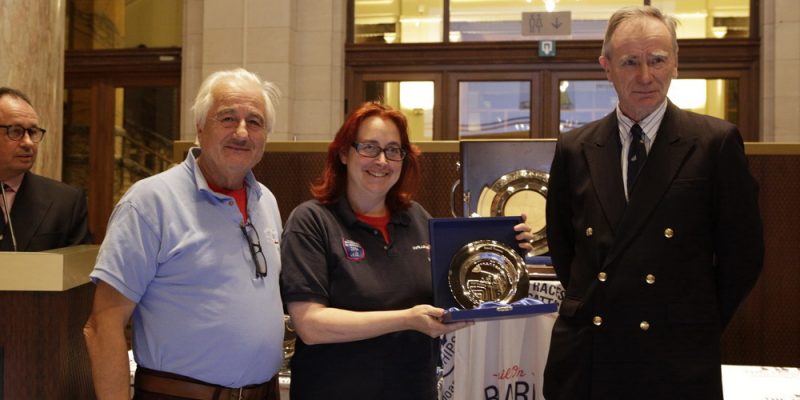 Trustees of Challenge Wales picking up trophy at Sail Training International Conference